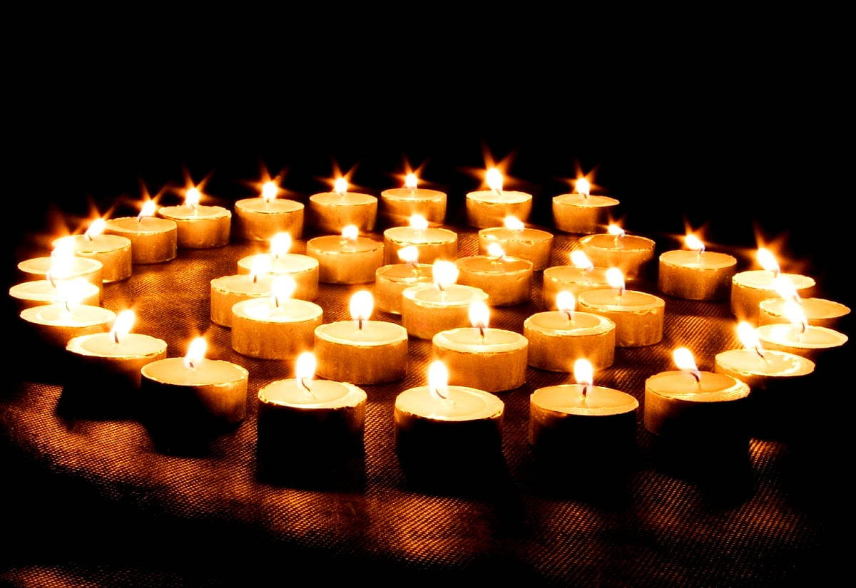 A Cinematic Showcase of Wax Candles Wallpaper