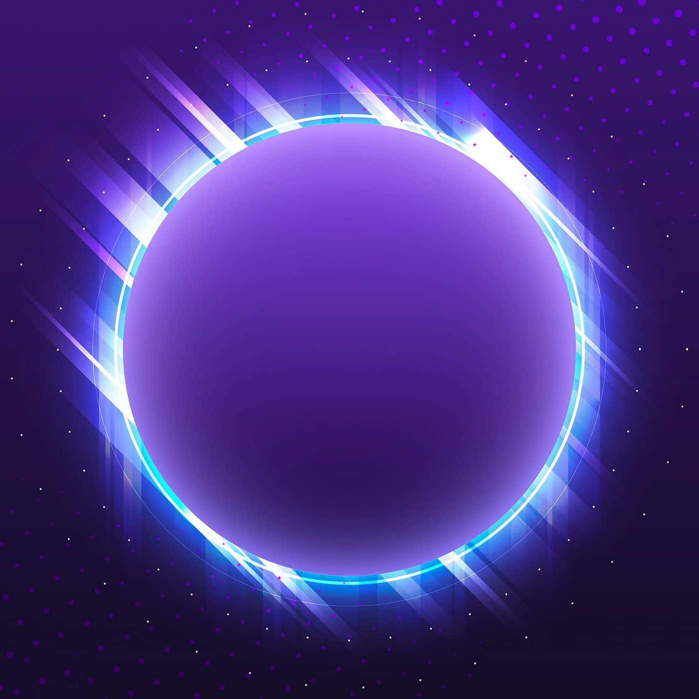 A Circular Glowing Circle On A Purple Background