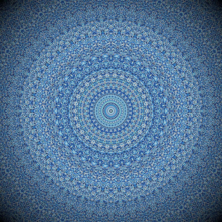 A Blue Circular Pattern With A Circular Design