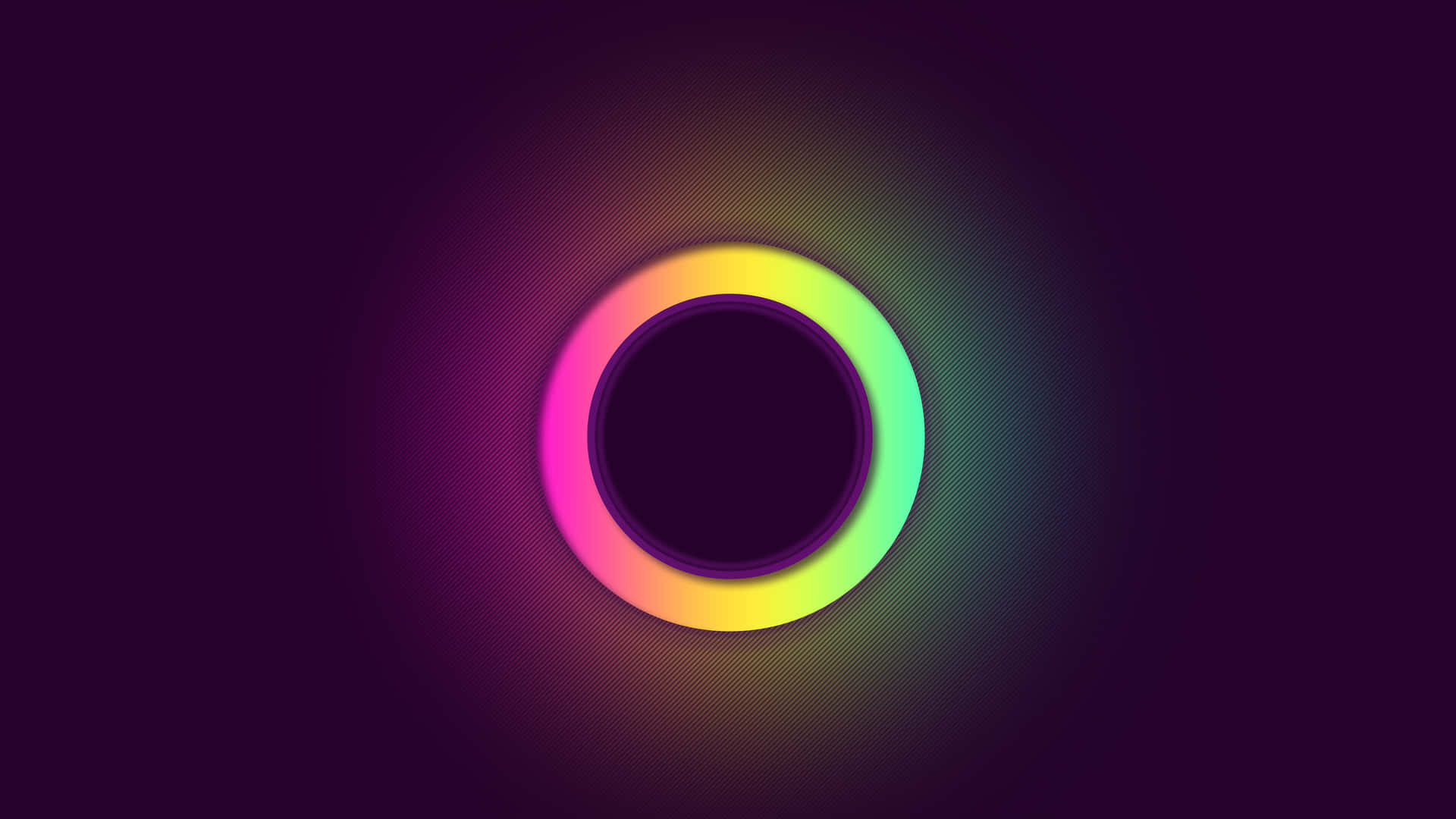 A Rainbow Colored Circle With A Black Background
