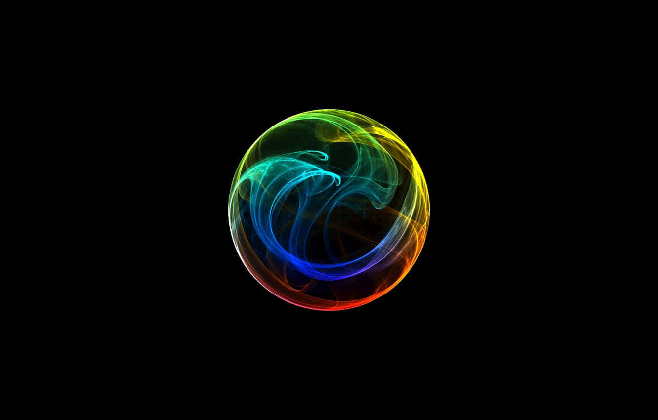 A Colorful Swirl Of Smoke On A Black Background