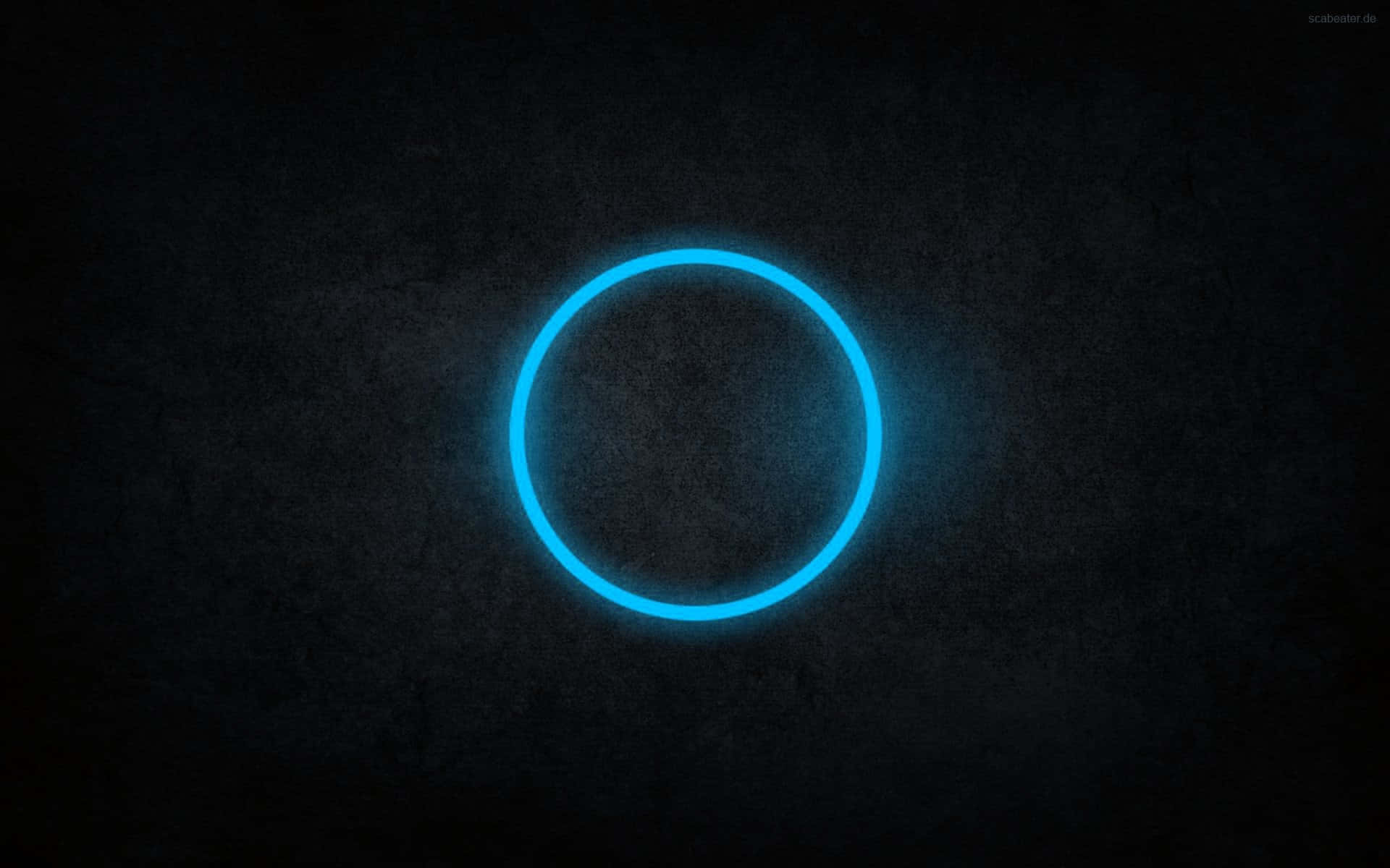 Enblå Cirkel Med En Blå Ljus På Den