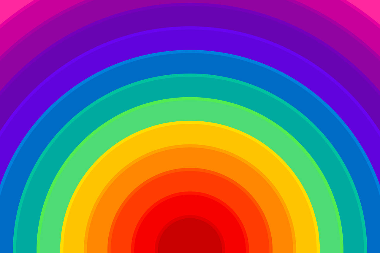 Circle Rainbow Background Wallpaper