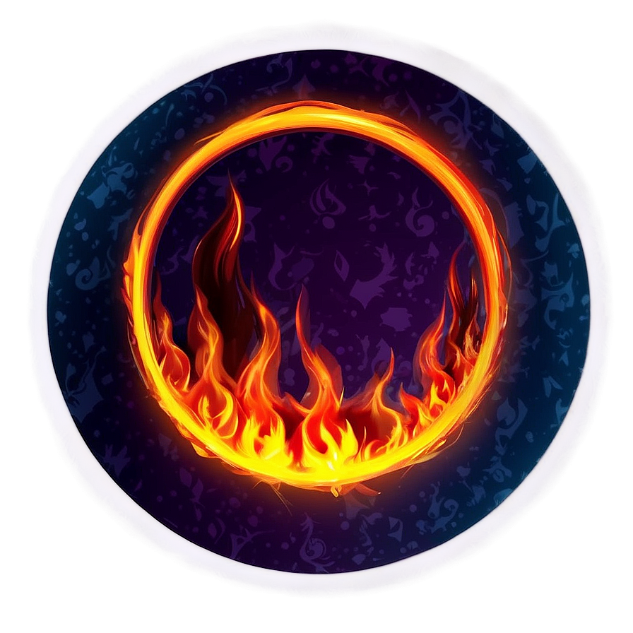 Circle With Fire Effect Png 04302024 PNG