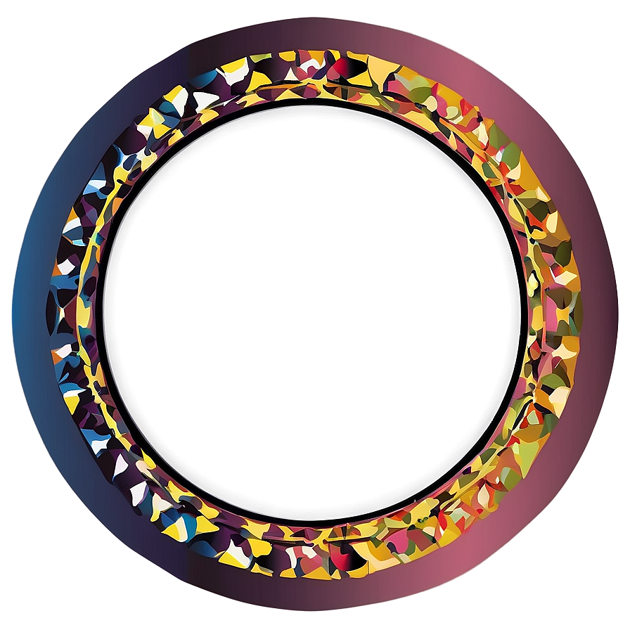 Circle With Geometric Cuts Png Hmb35 PNG
