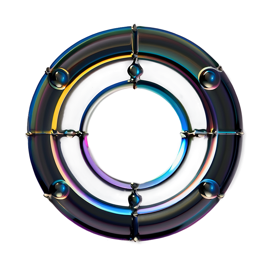 Circle With Geometric Cuts Png Lqn PNG