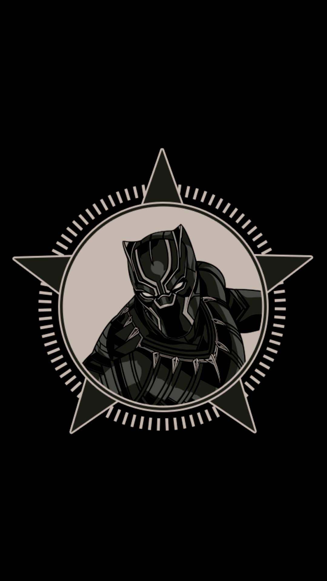 Circle With Spikes Black Panther Android Background