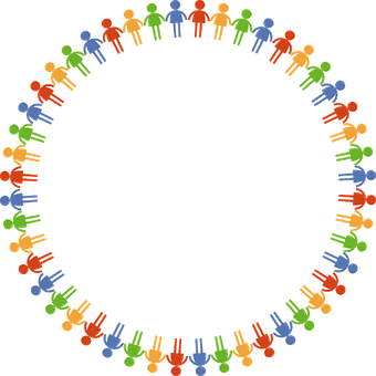 Circleof Colorful Figures PNG