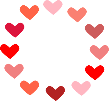 Circleof Hearts Pattern PNG