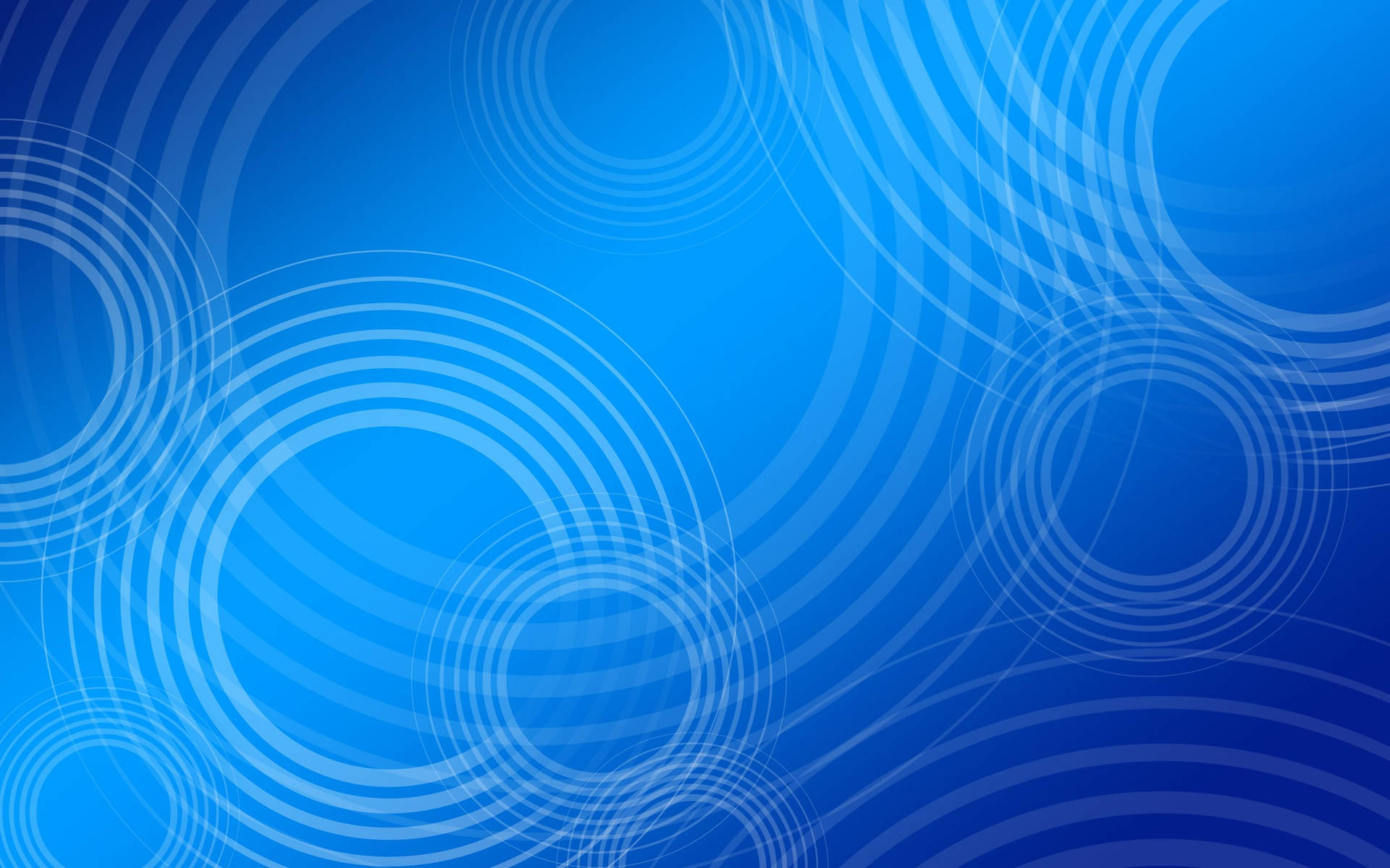 Circles In Blue Color Background Wallpaper