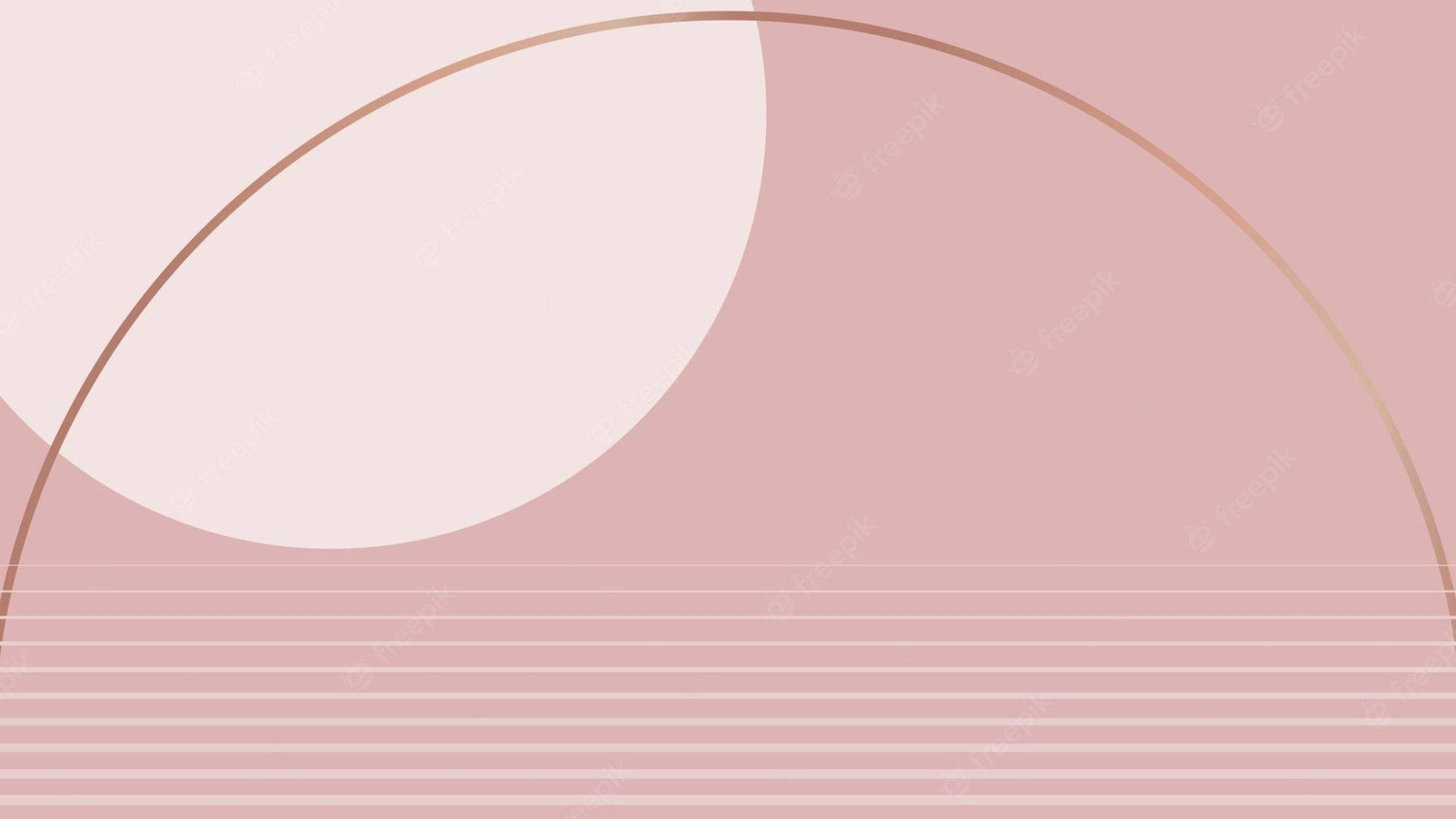 Circles On Aesthetic Pink Wallpaper
