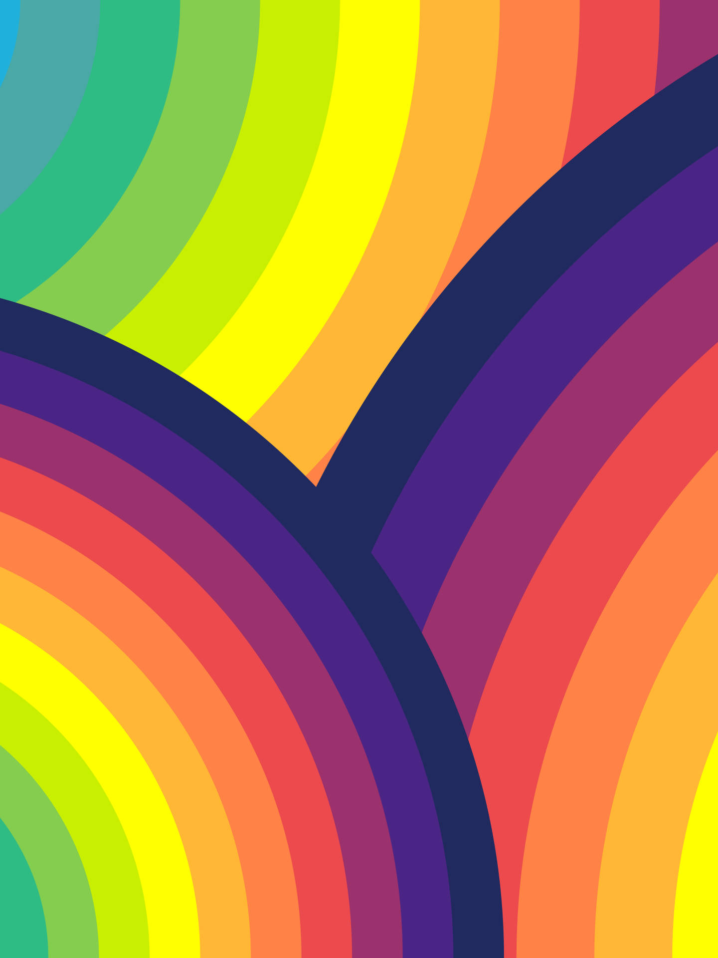 Circles Rainbow Background Wallpaper