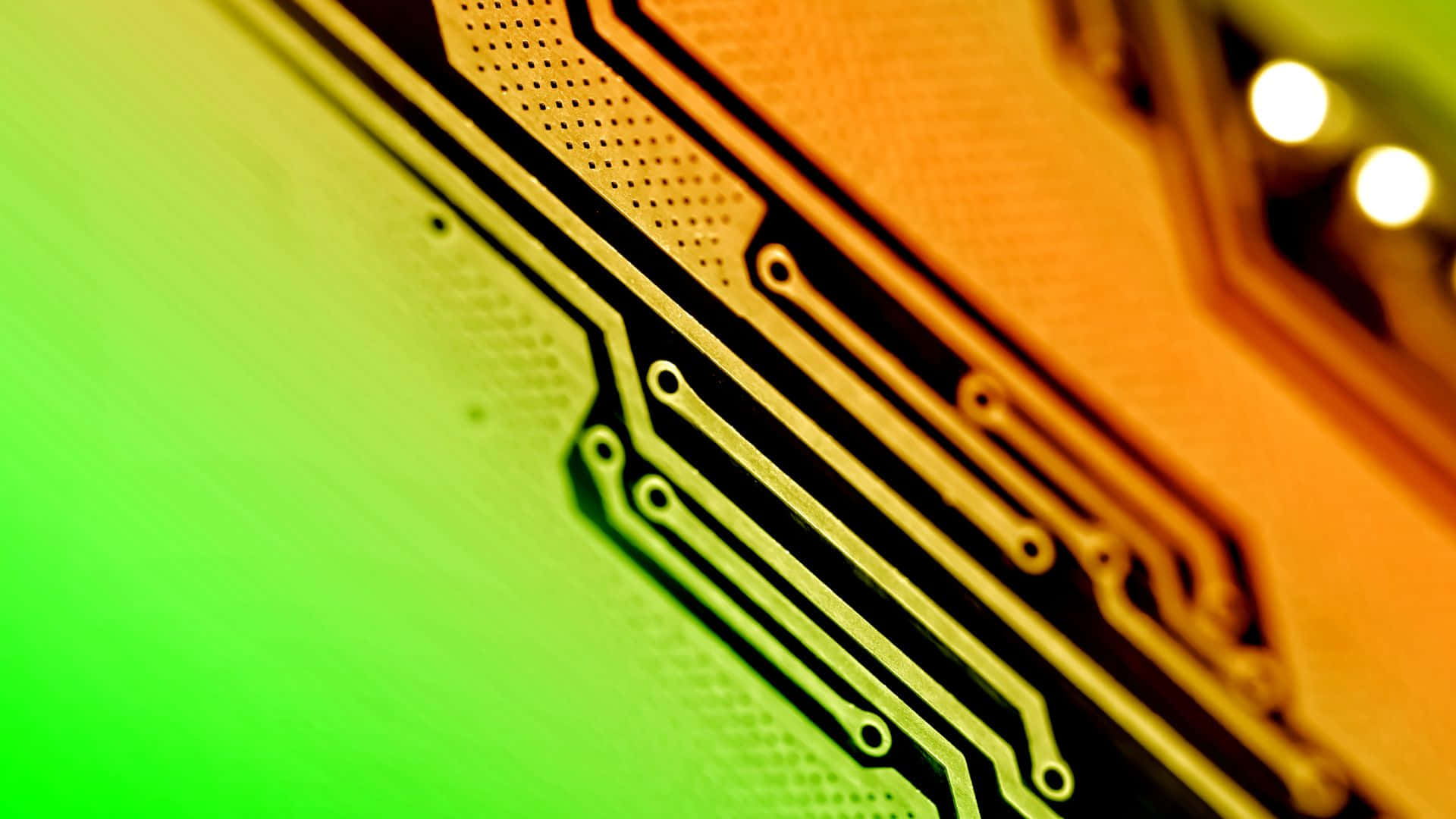 Close-up View of Complex Electrical Circuit Board
