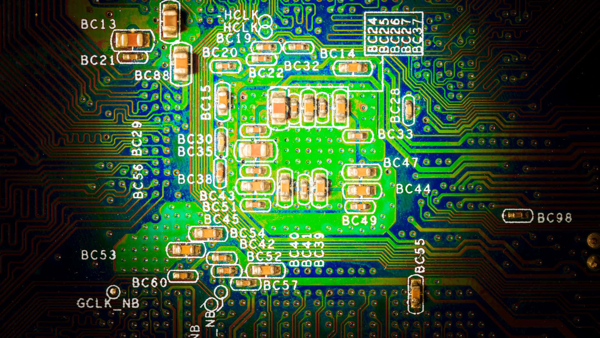 A Close-up of a Circuit Board