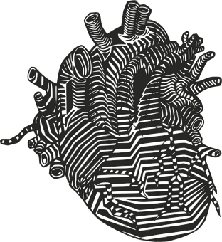 Circuit Board Heart Illustration PNG