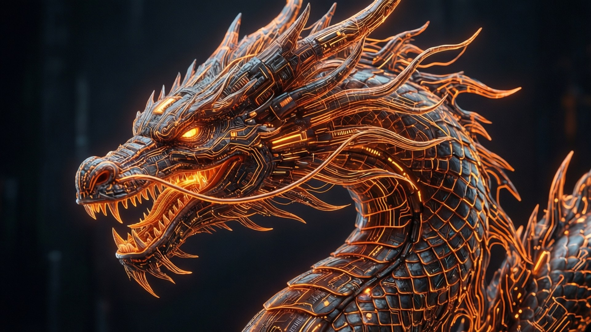 Leiterplattenmuster-Drache Wallpaper
