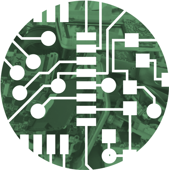 Circuitry Collage Abstract PNG