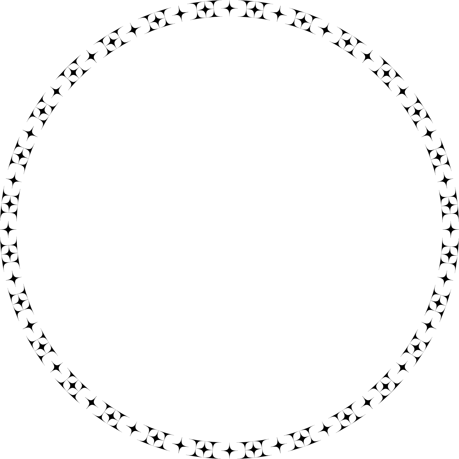 Circular Barbed Wire Vector Border PNG