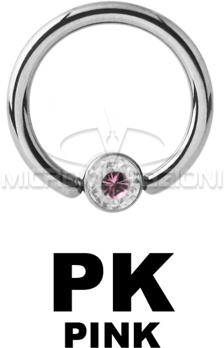 Circular Barbell Piercingwith Gemstone PNG