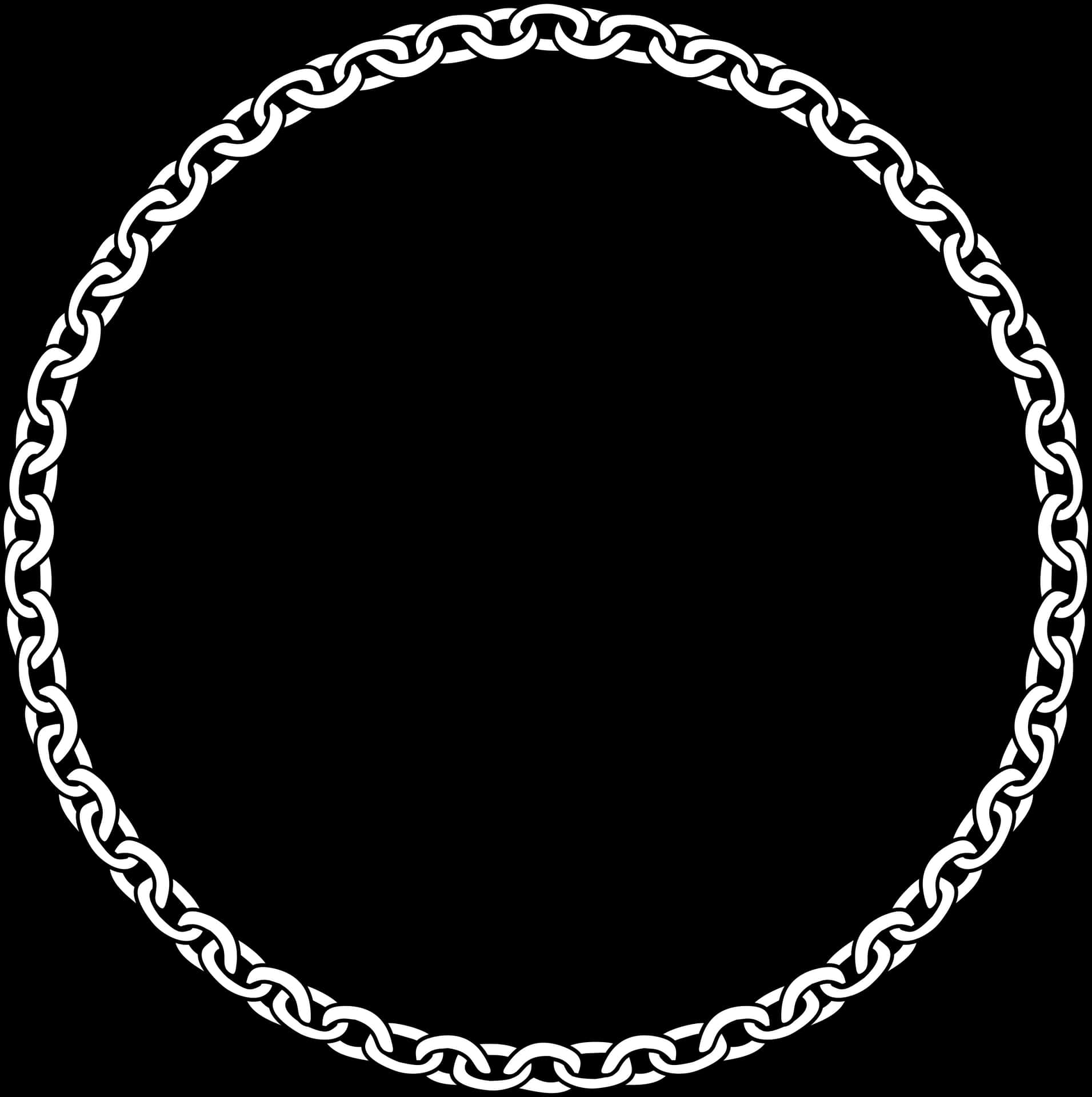 Circular Chain Frame Graphic PNG