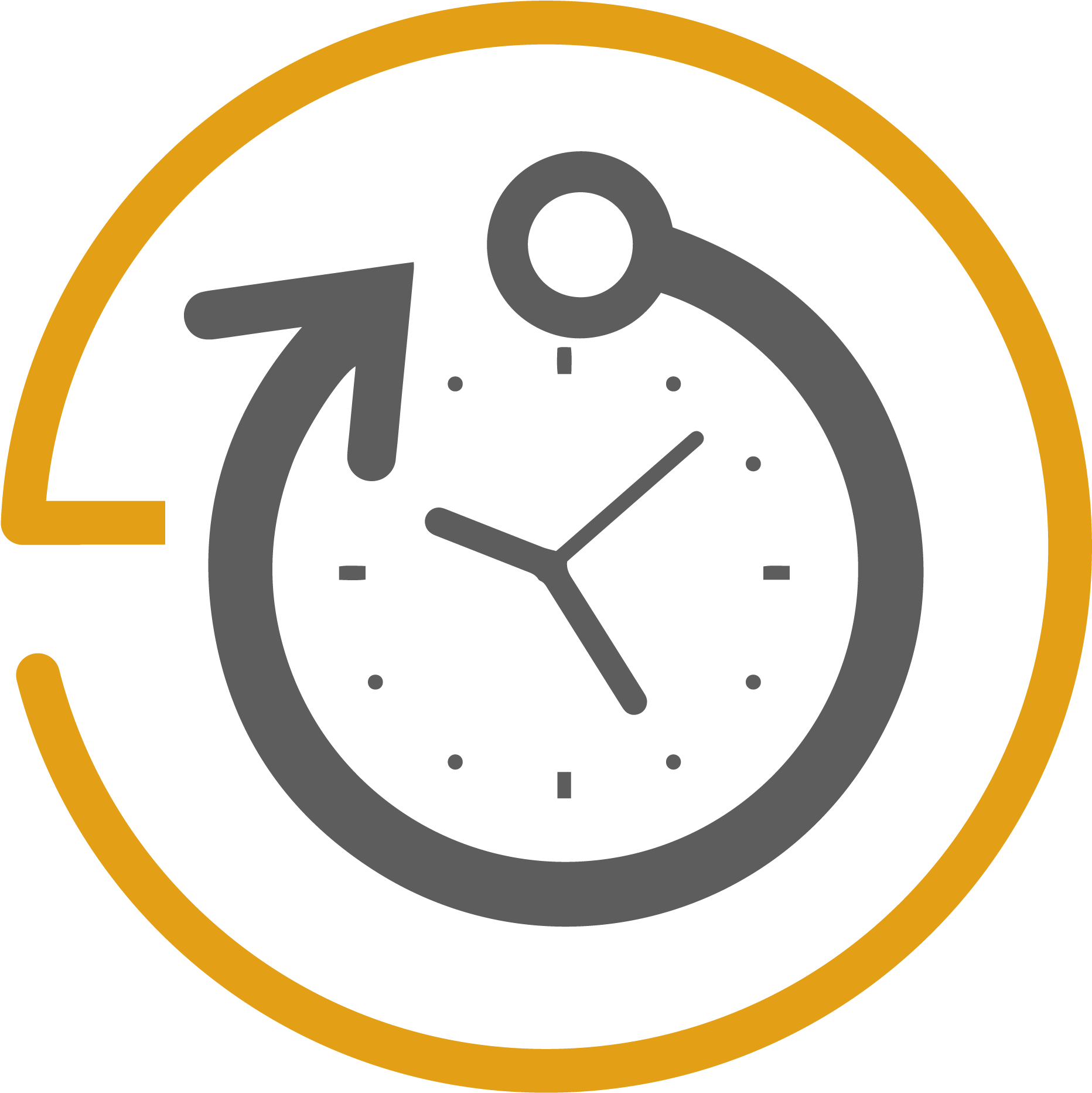 Circular Clock Icon Graphic PNG