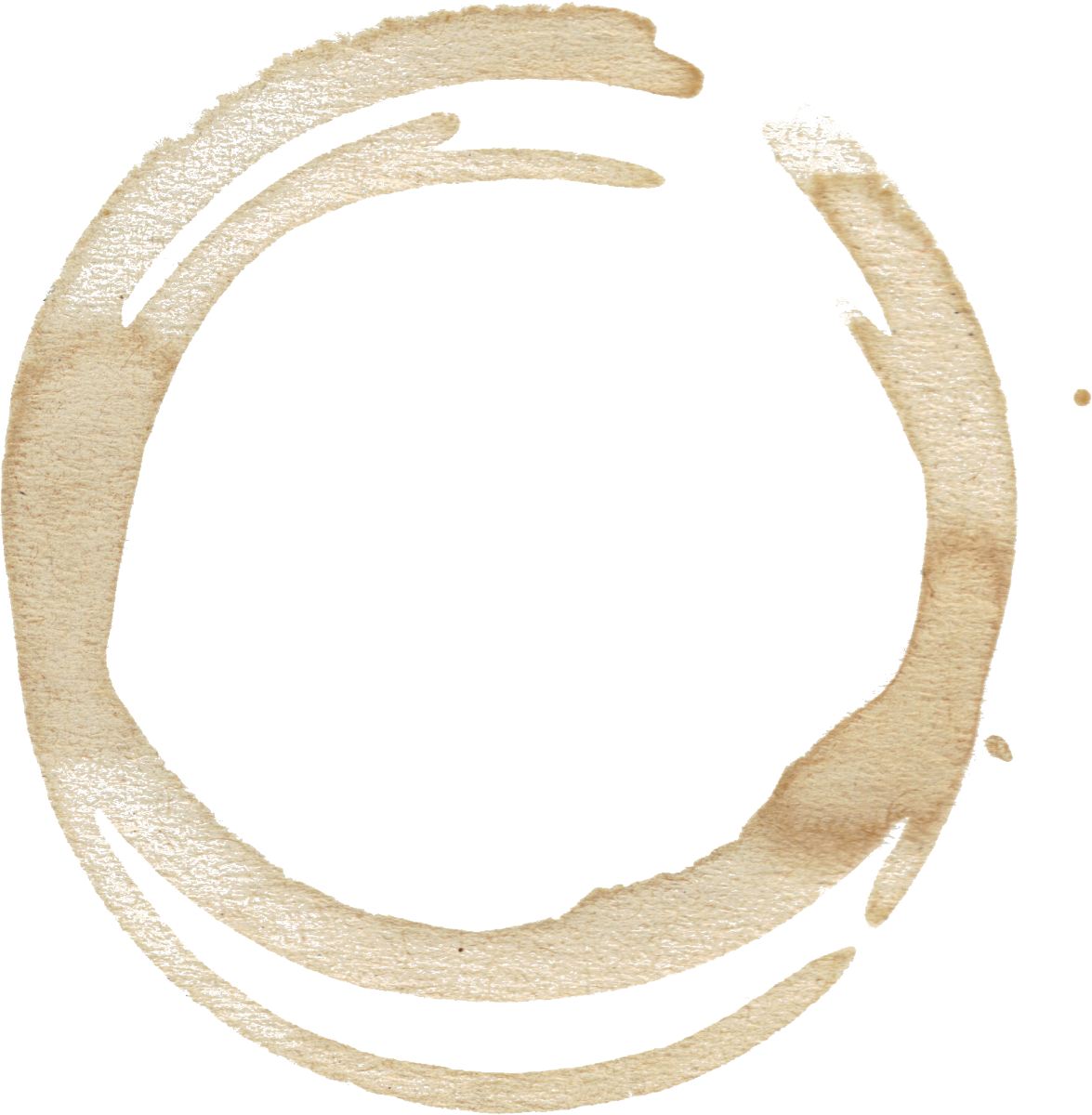 Circular Coffee Stain Texture PNG