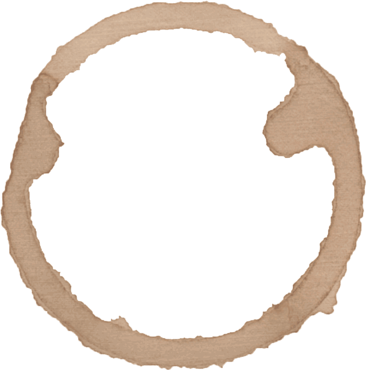 Circular Coffee Stain Texture PNG