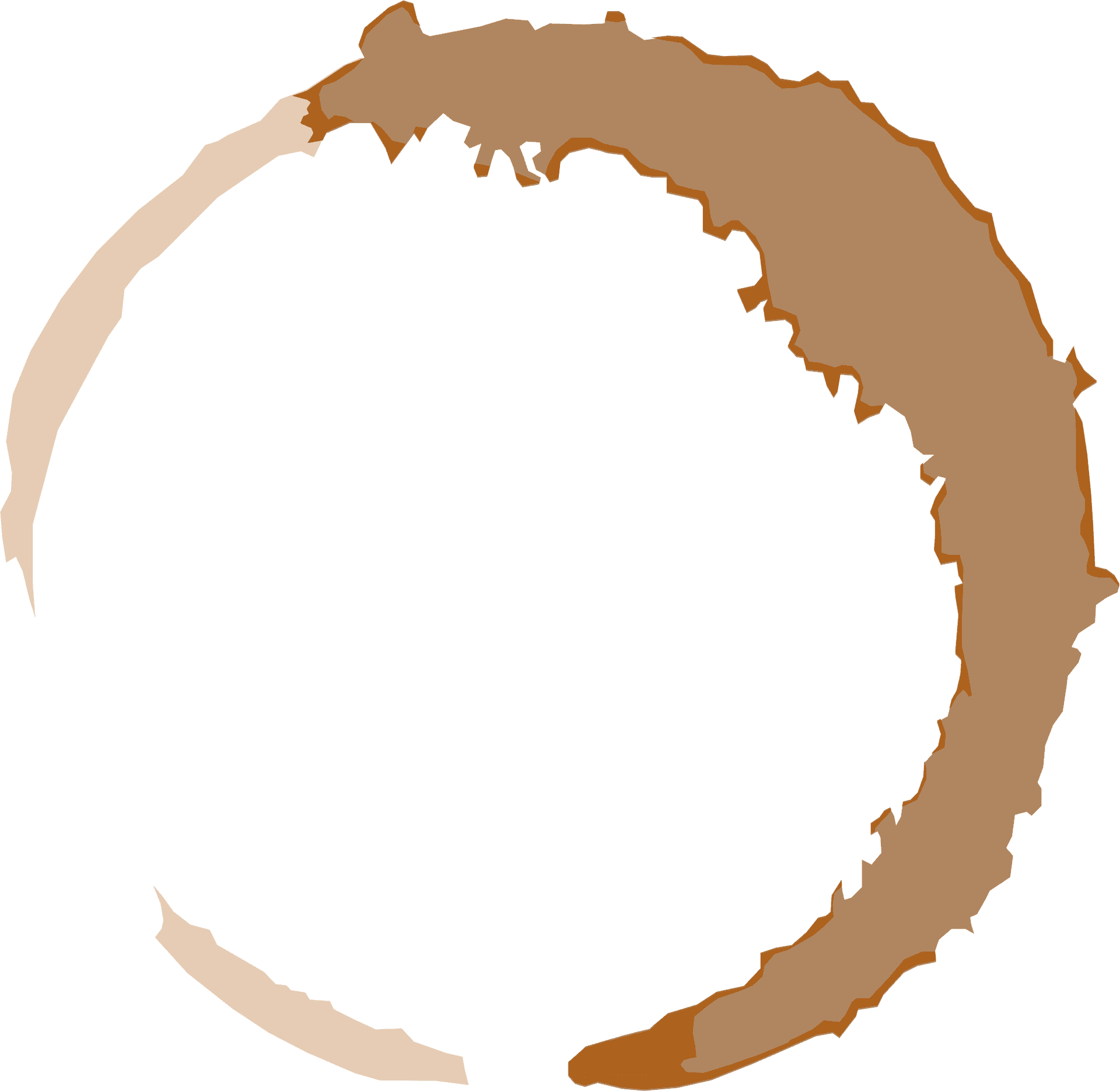 Circular Coffee Stain Texture PNG