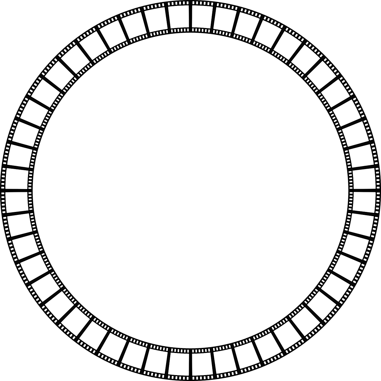Circular Film Strip Graphic PNG