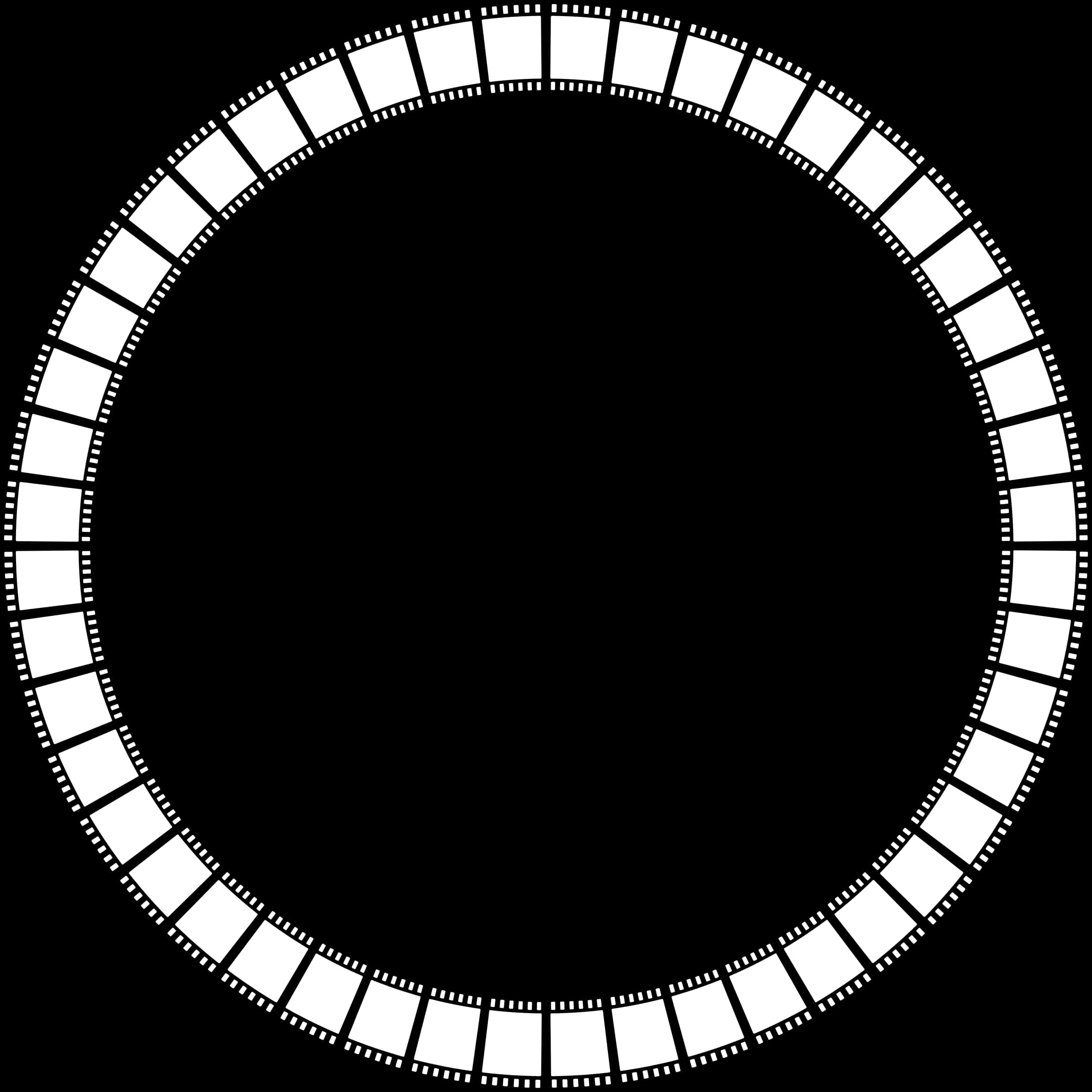 Circular Filmstrip Vector Graphic PNG
