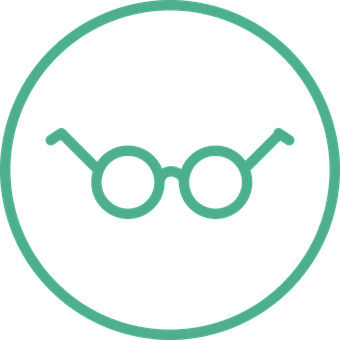 Circular Glasses Icon PNG