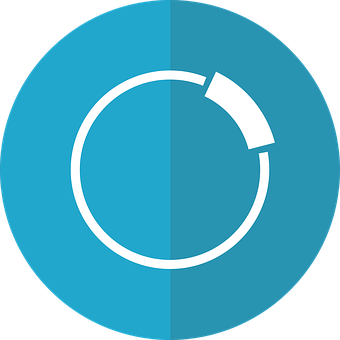 Circular Loading Icon Blue Background PNG
