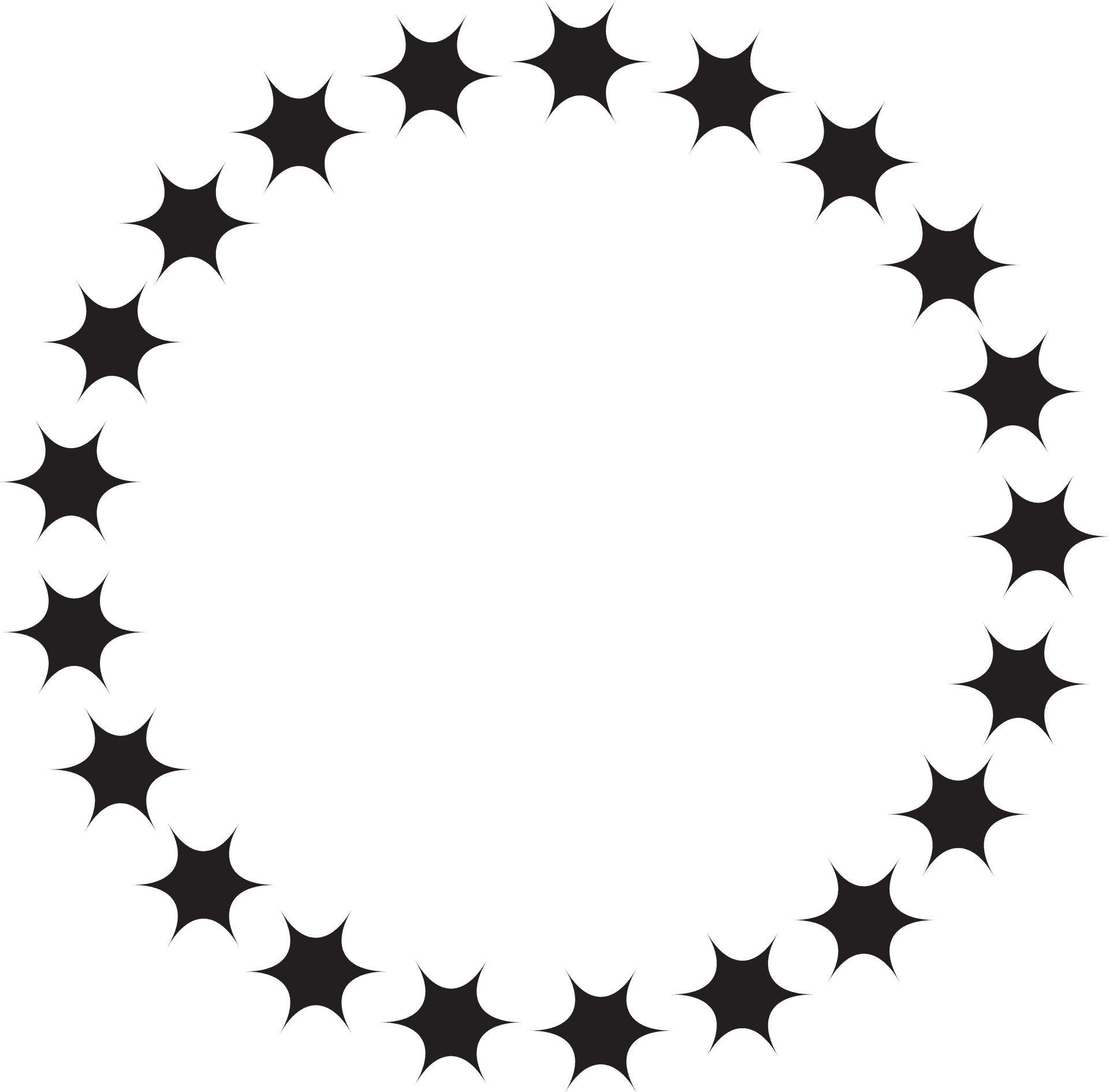 Circular Patternof Stars PNG