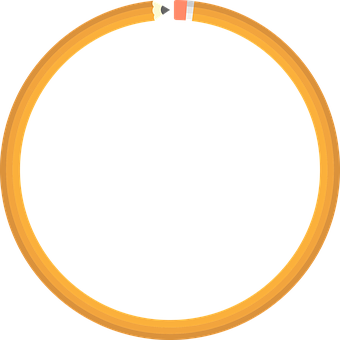 Circular Pencil Design PNG