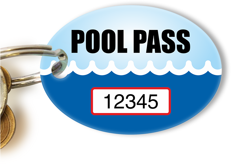 Circular Pool Pass Keychain12345 PNG