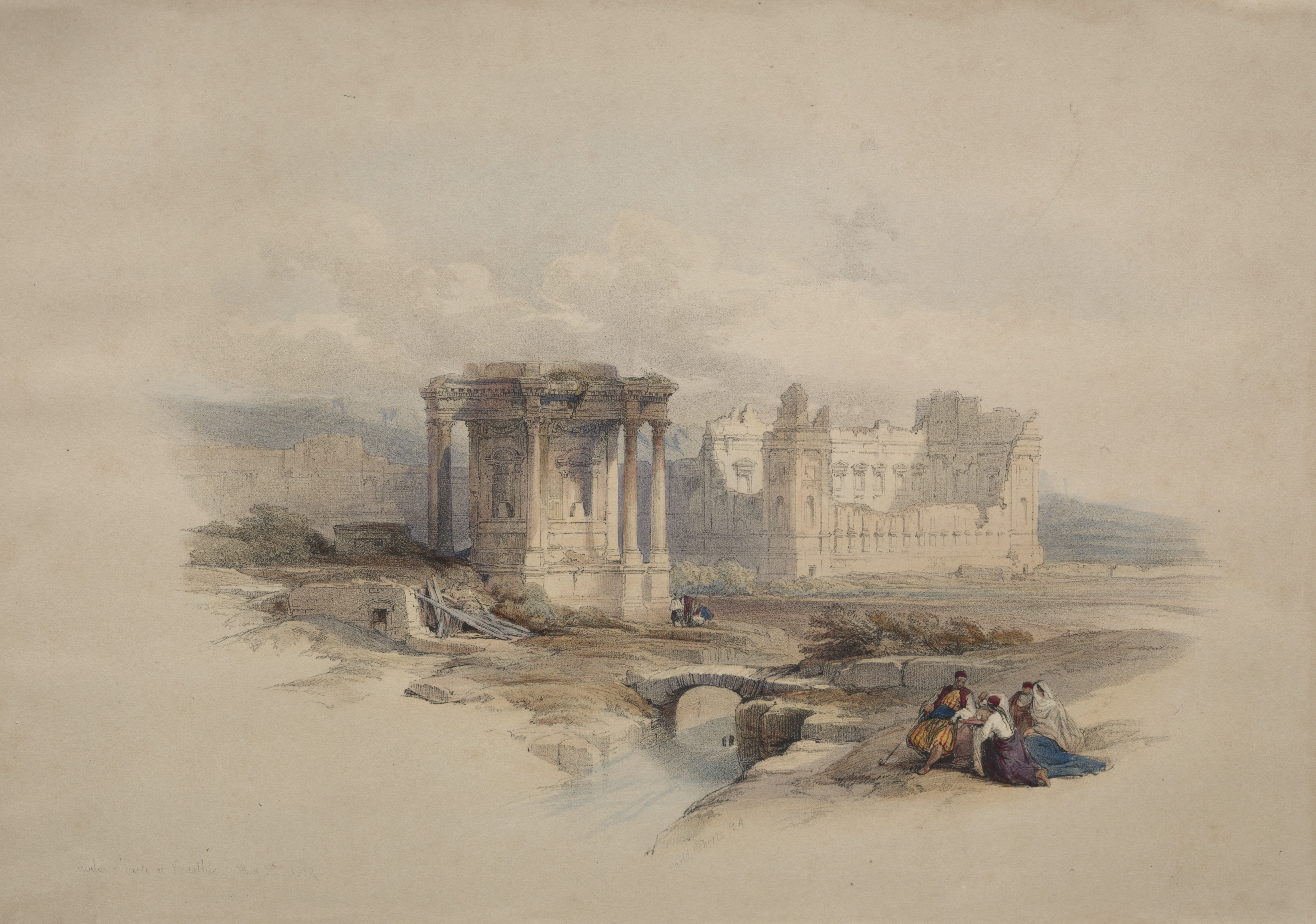 Circular Temple at Baalbec Wallpaper