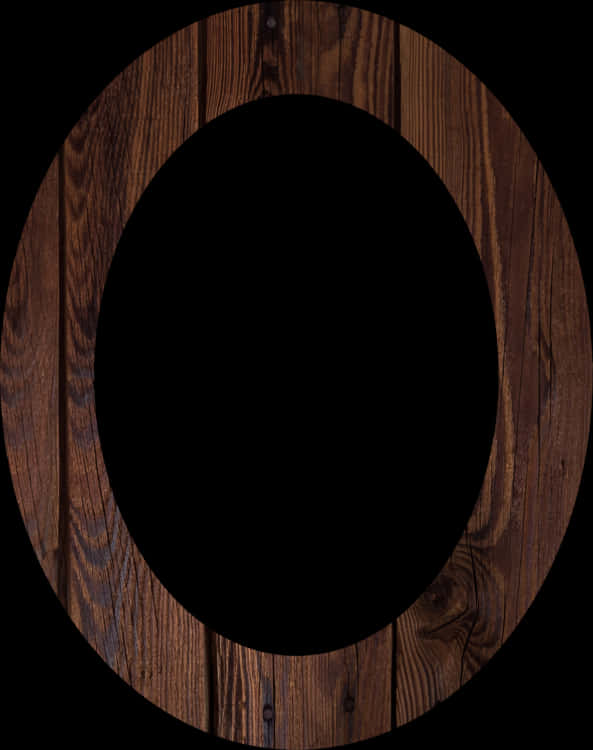 Circular Wooden Frame Texture PNG