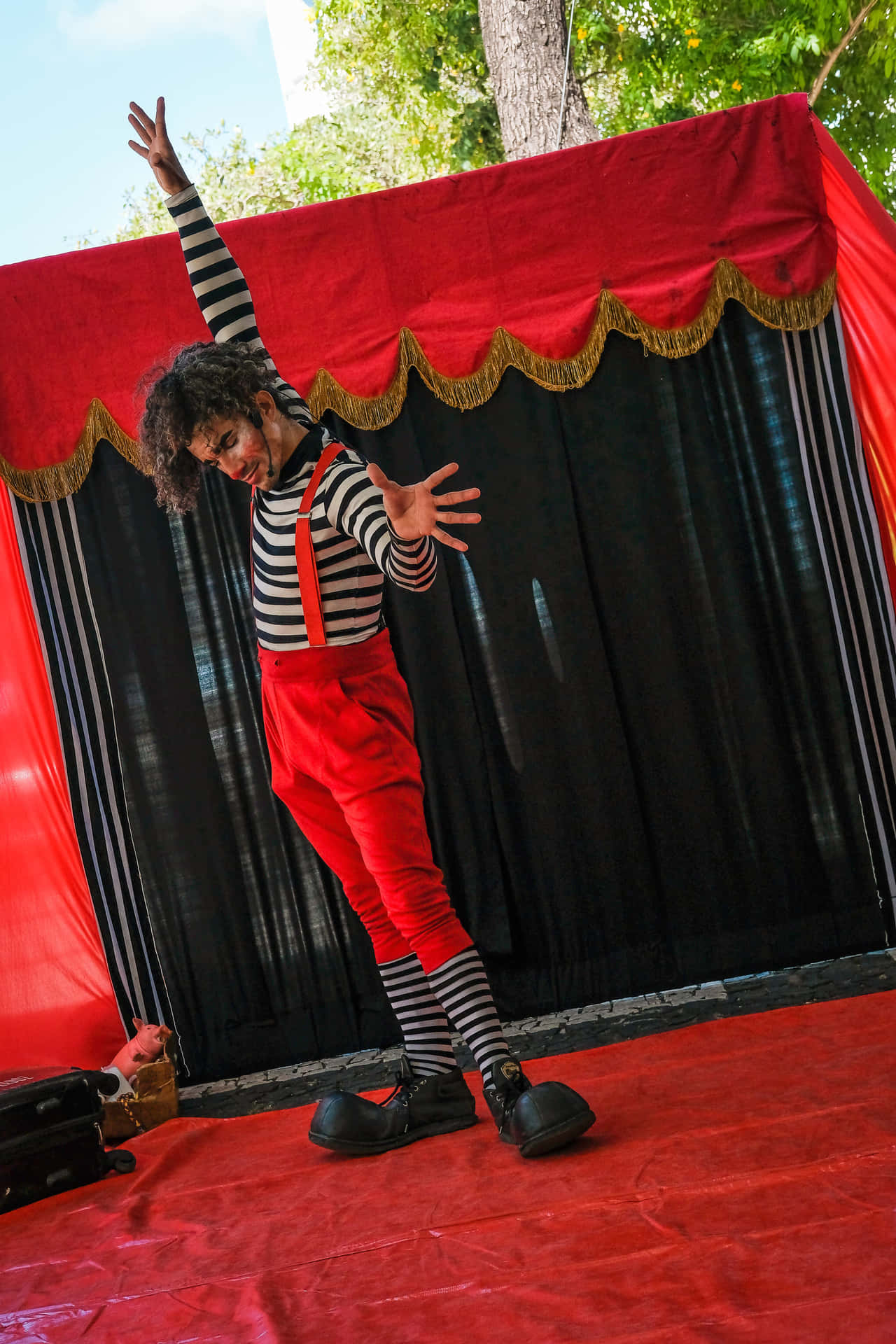A Clown On A Stage