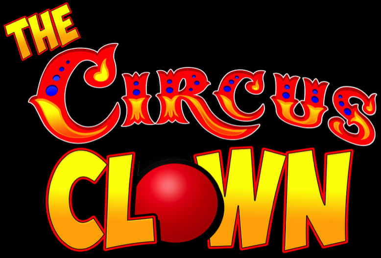 Circus Clown Graphicwith Red Nose PNG