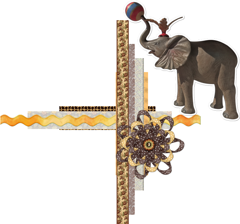 Circus Elephant Balancing Ball Graphic PNG