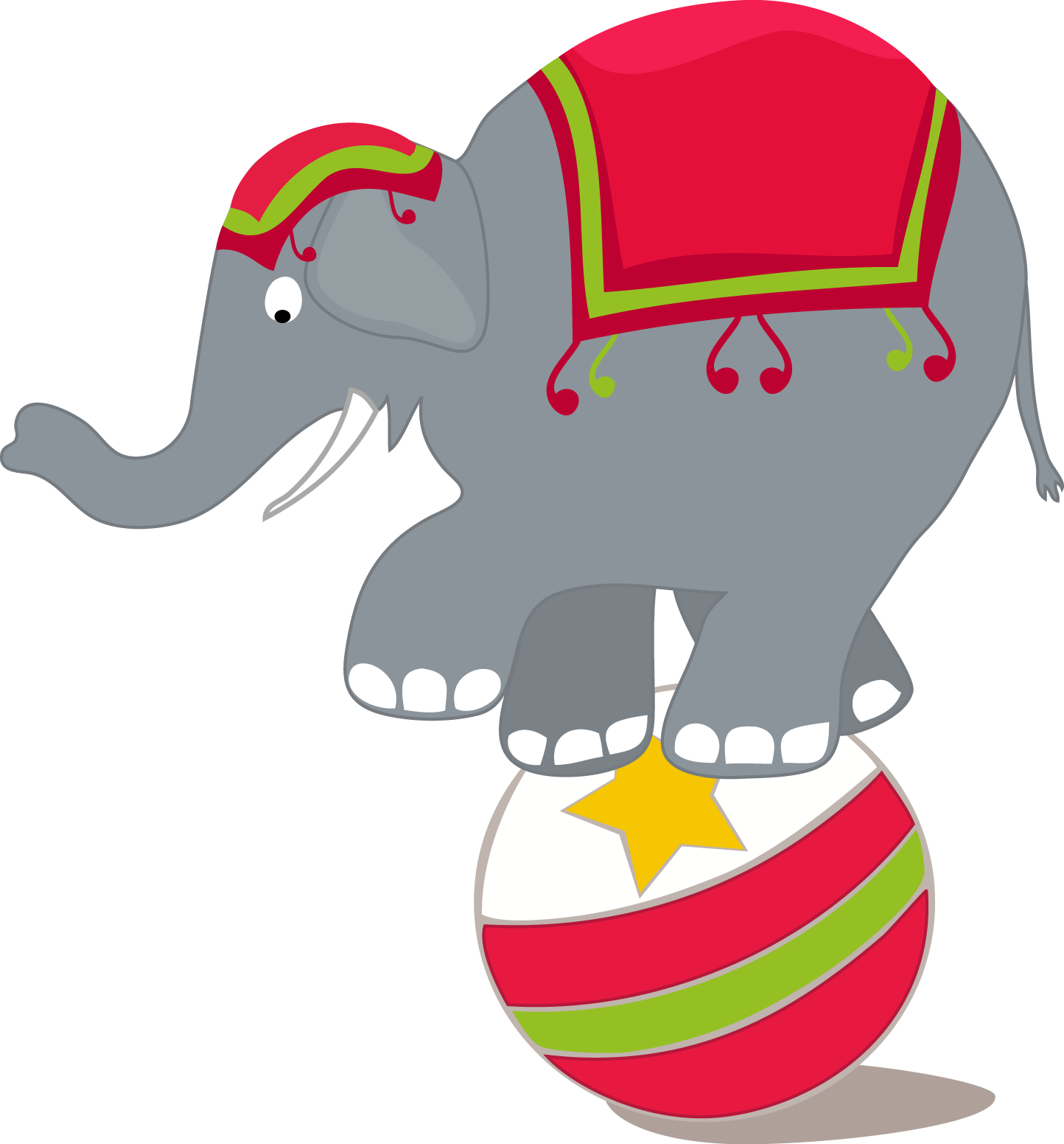 Circus Elephant Balancingon Ball PNG