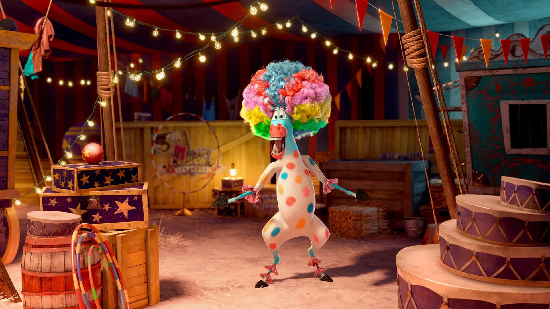 Circus Fun With Madagascar 3 Characters Wallpaper