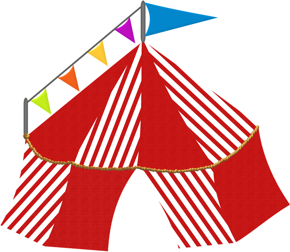 Circus Tent Colorful Bunting PNG