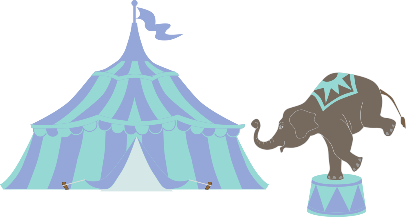 Circus Tentand Performing Elephant PNG