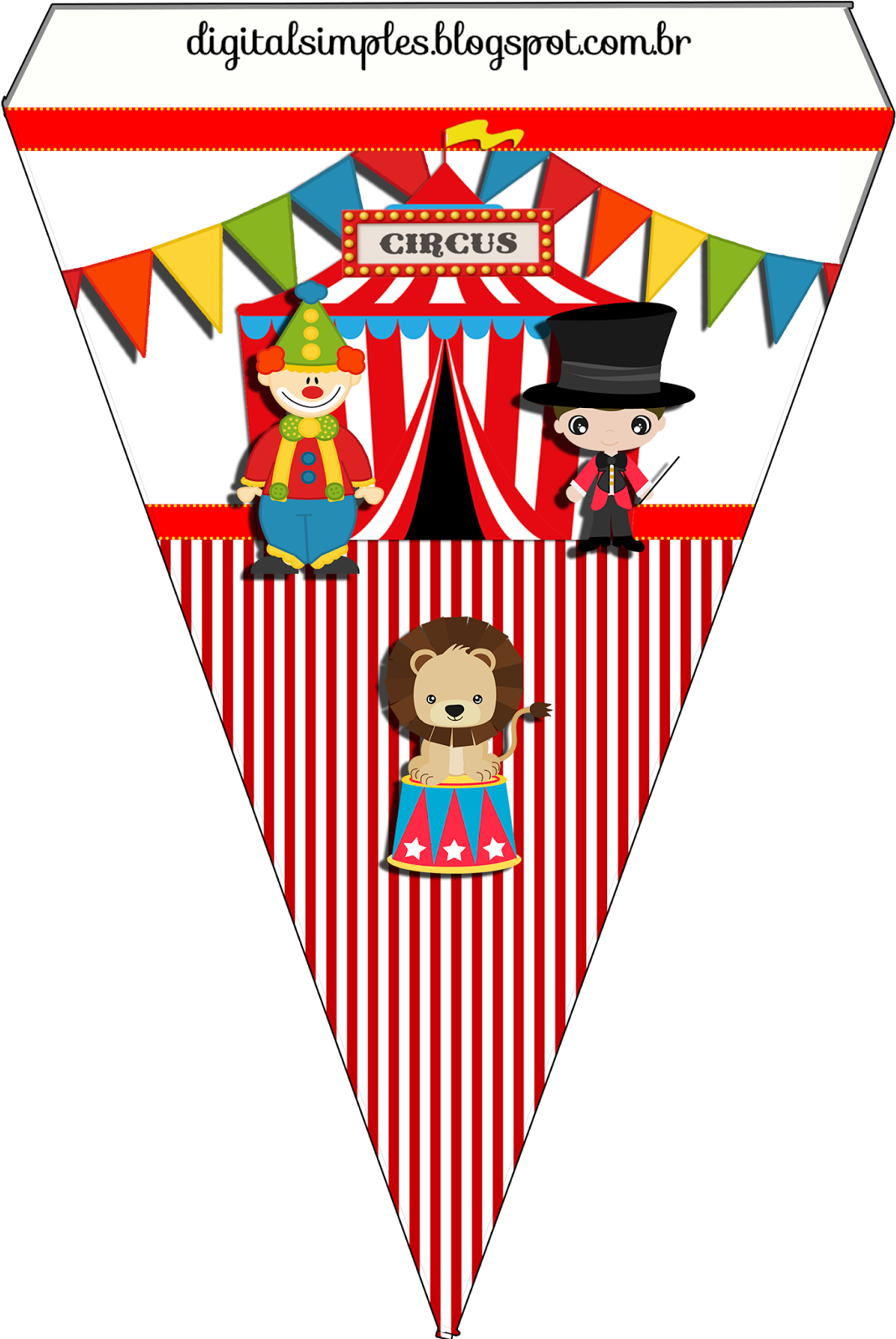 Circus Theme Party Banner PNG