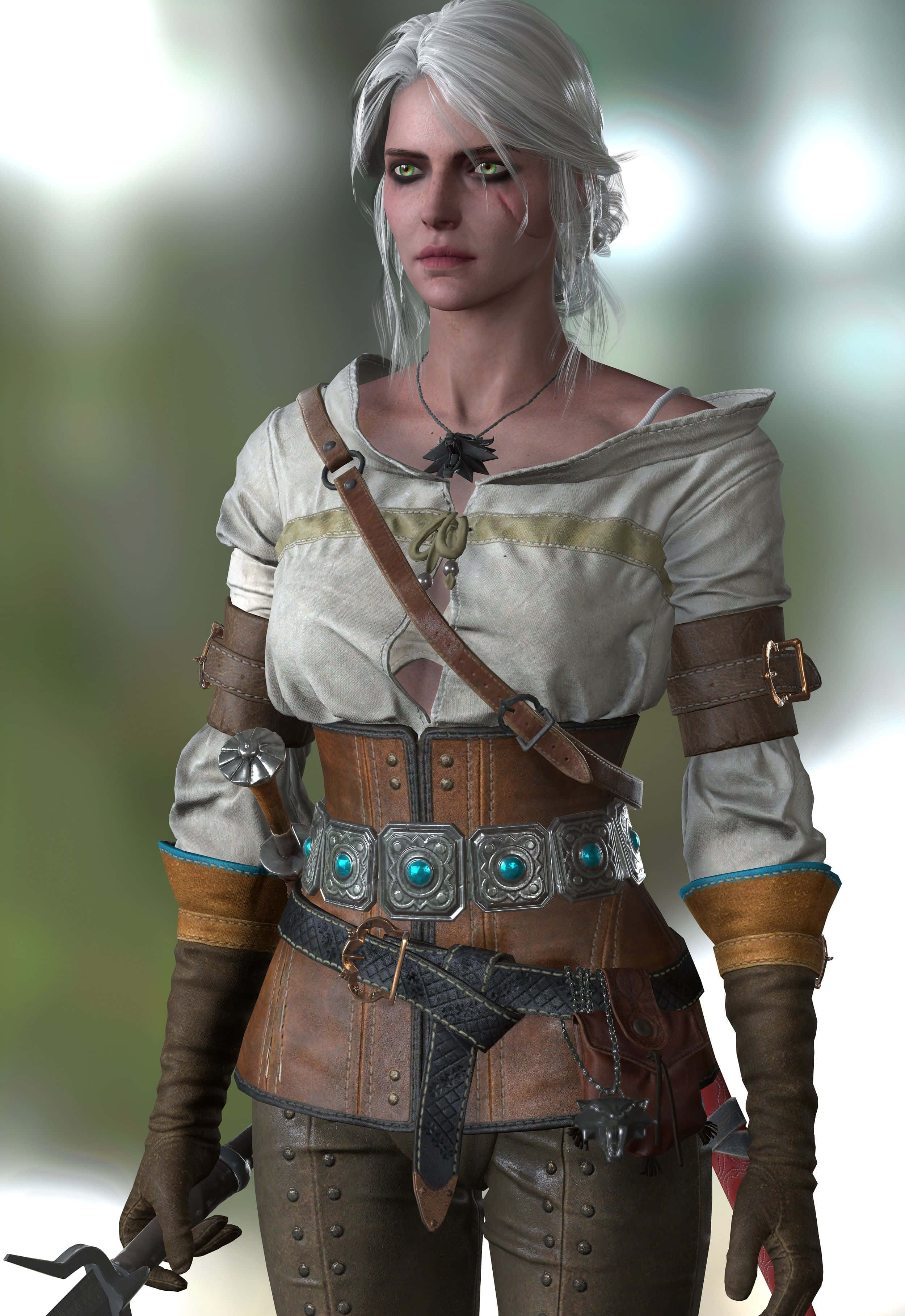 Ciri, Fierce And Fearless In The Witcher Series Wallpaper