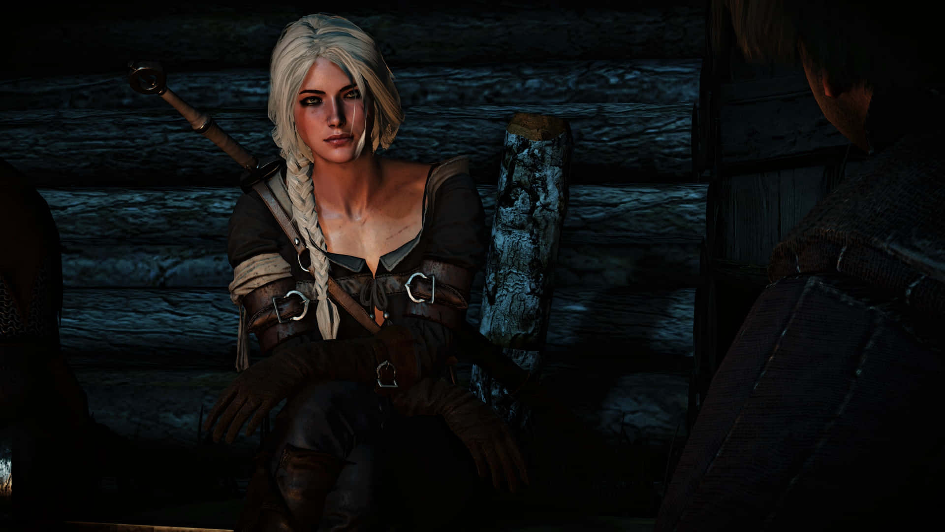 Ciri Seated Witcher Character Wallpaper