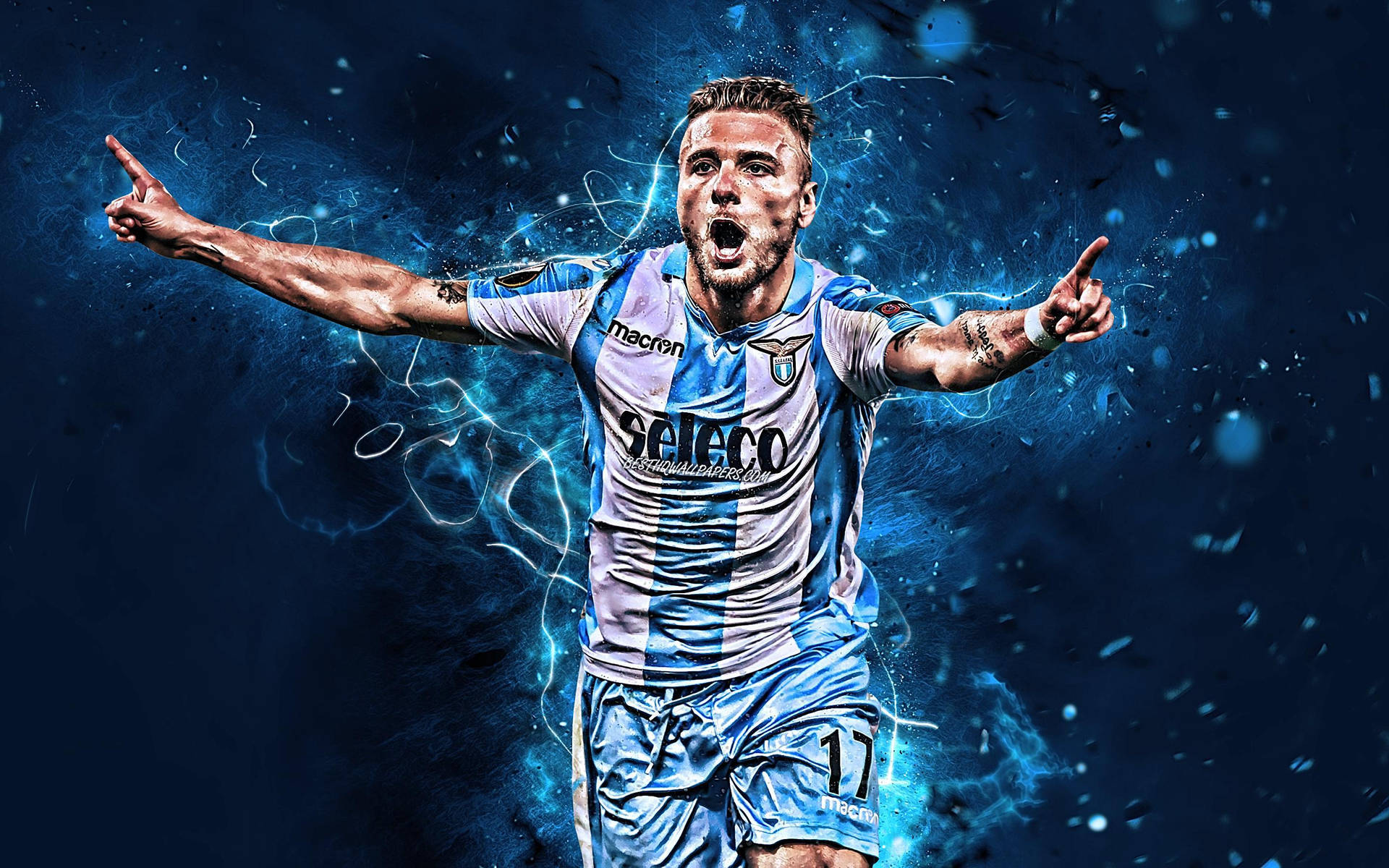 Ciro Immobile In Action On The Field Wallpaper