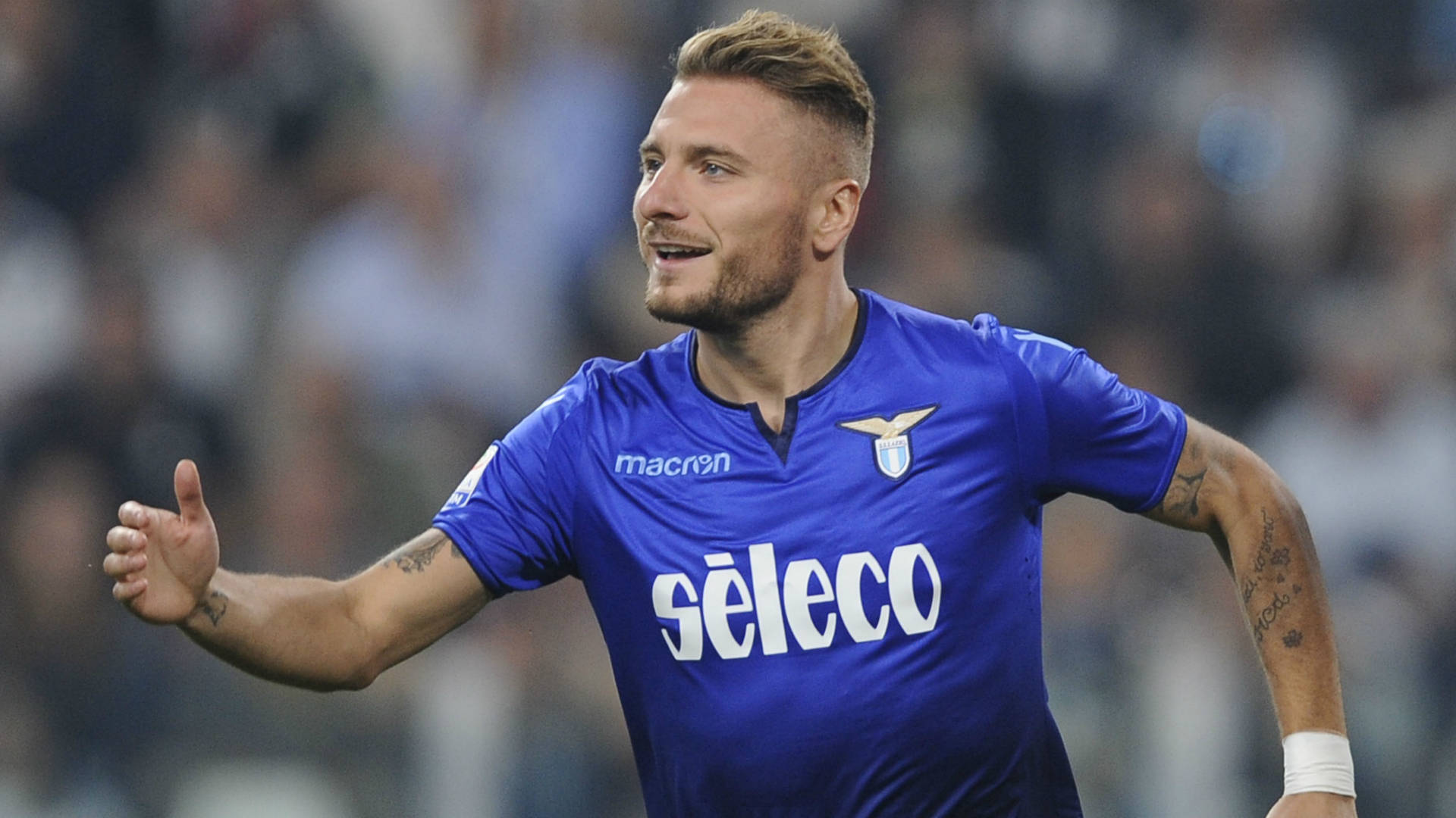 Ciro Immobile In Action On The Soccer Field Wallpaper
