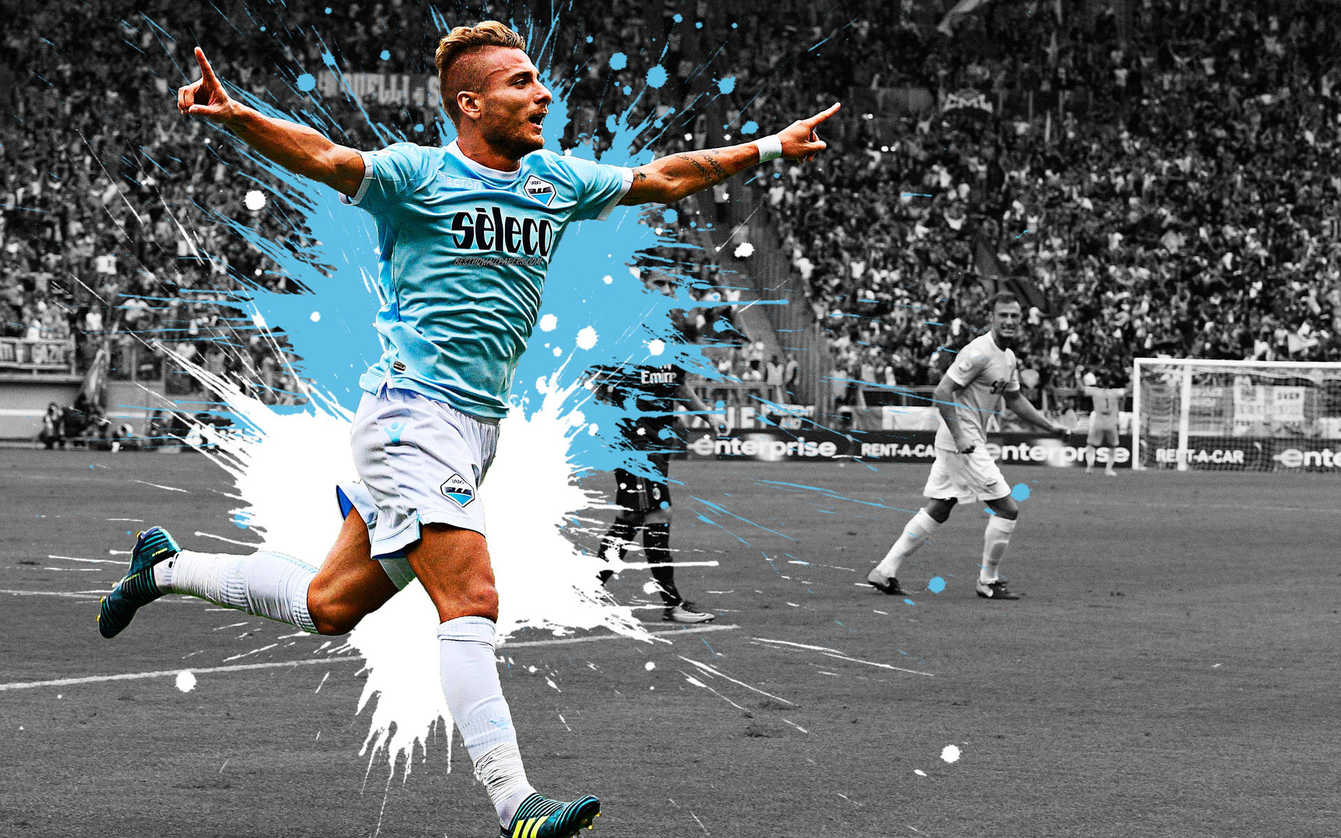 Ciro Immobile, The Striking Star Of Lazio In Action Wallpaper